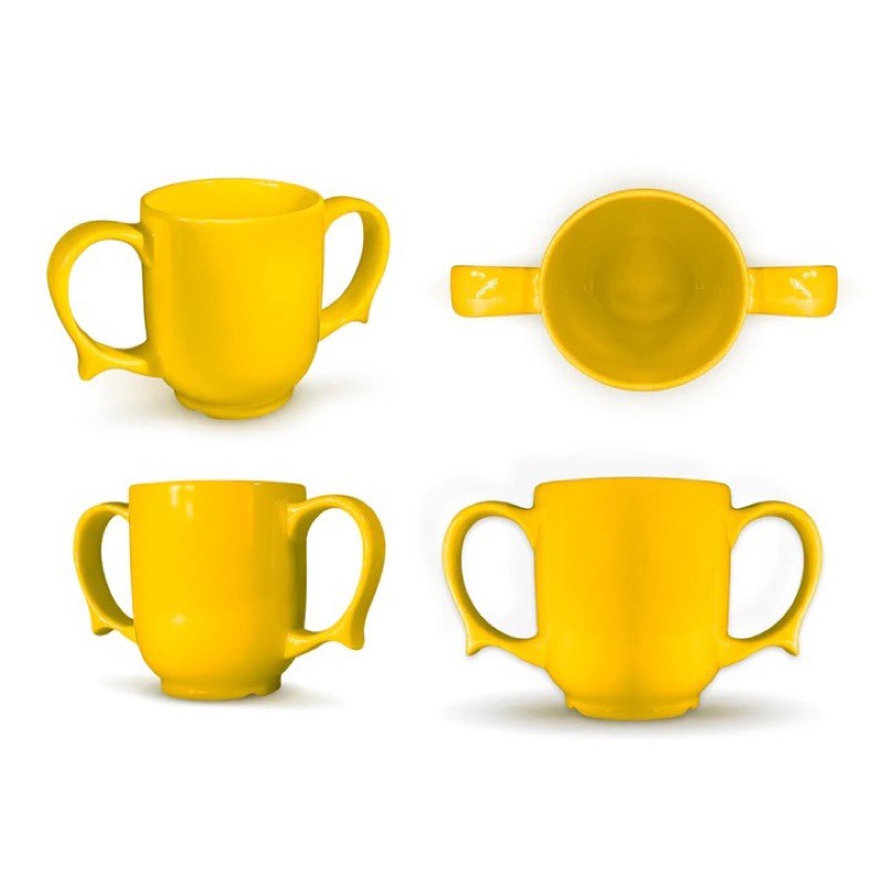 Dignity Two Handled Mug - Yellow